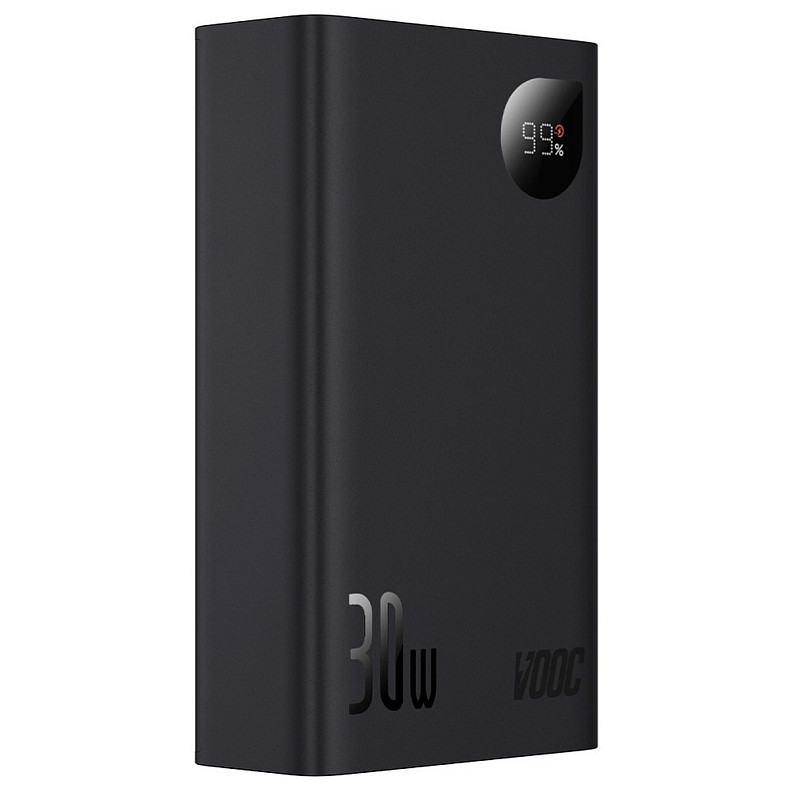 Универсальная мобильная батарея Baseus Adaman2 20000mAh 30W, 2xUSB, 1xType-C PD, QC3.0, SCP, Oppo Super VOOC black