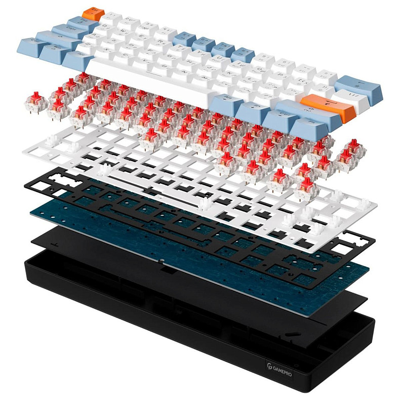 Клавіатура механічна GamePro MK130R (Red) з Hot-Swap RGB Black