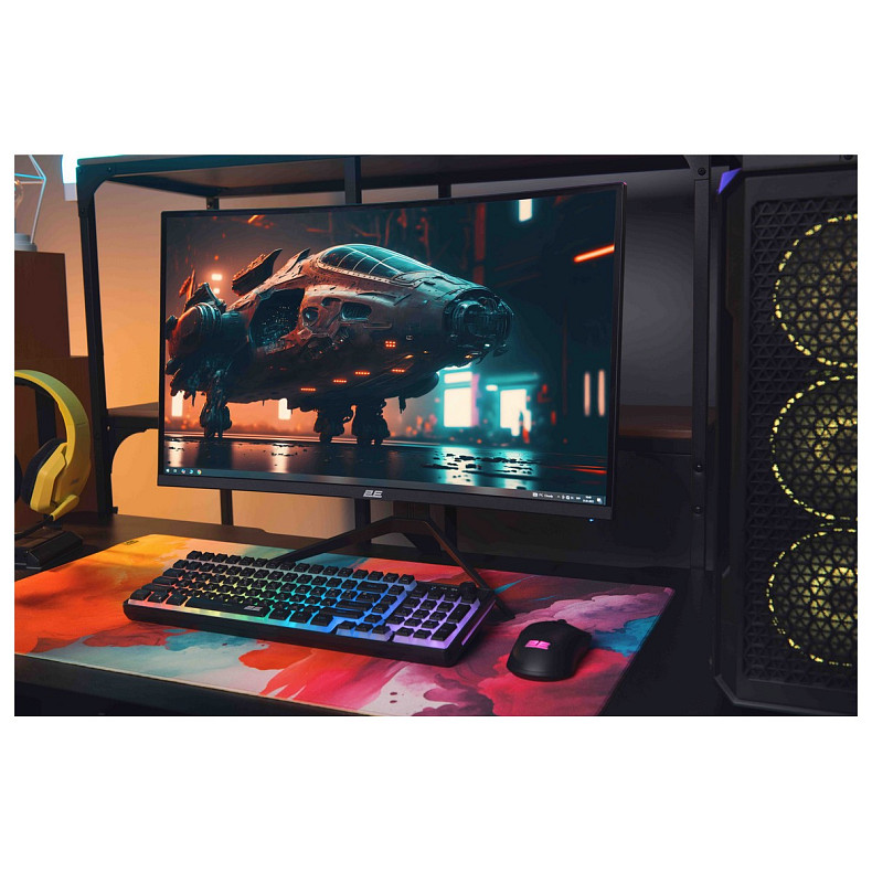 Монитор 2E GAMING 27" G2725BV HDMI, DP, VA, 2560x1440, 180Hz, 1ms, CURVED, FreeSync