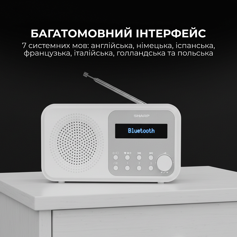 Радіоприймач Sharp DR-P420 White