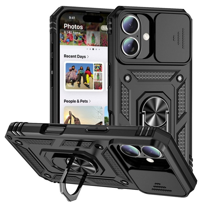 Чохол-накладка BeCover Military для Apple iPhone 16 Plus Black (712154)