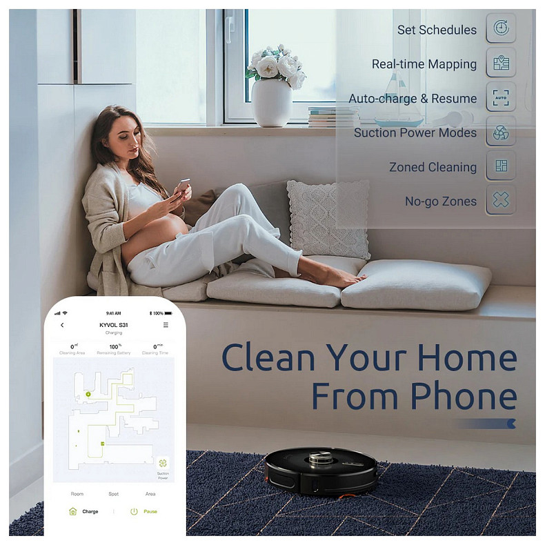 Робот пилосос Kyvol Cybovac S31 Lidar
