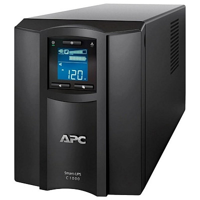 Источник бесперебойного питания APC Smart-UPS C 1000VA/600W, LCD, USB, SmartConnect, 8xC13