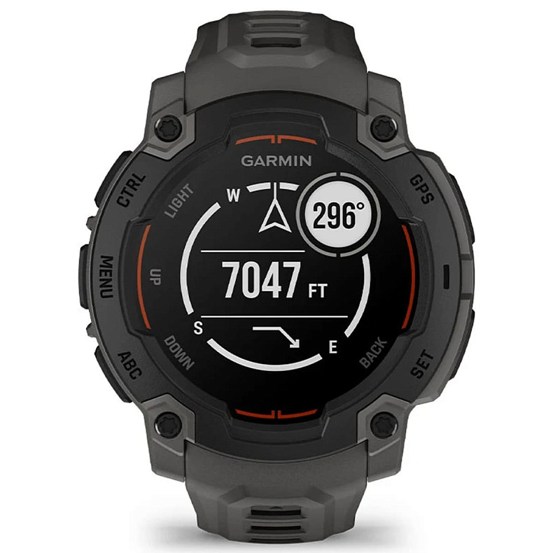 Спортивные часы GARMIN Instinct E 45mm Black with Charcoal Silicone