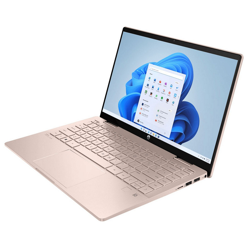 Ноутбук HP Pavilion x360 14-ek2019ru 14" FHD IPS Ts,300n/Core3-100U(4.7)/8Gb/SSD512Gb/IntlGr/DOS/Золотисто-р.