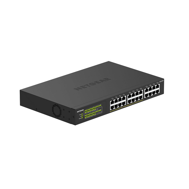 Комутатор NETGEAR GS324P 16xGE PoE+(190Вт), 8xGE, некерований