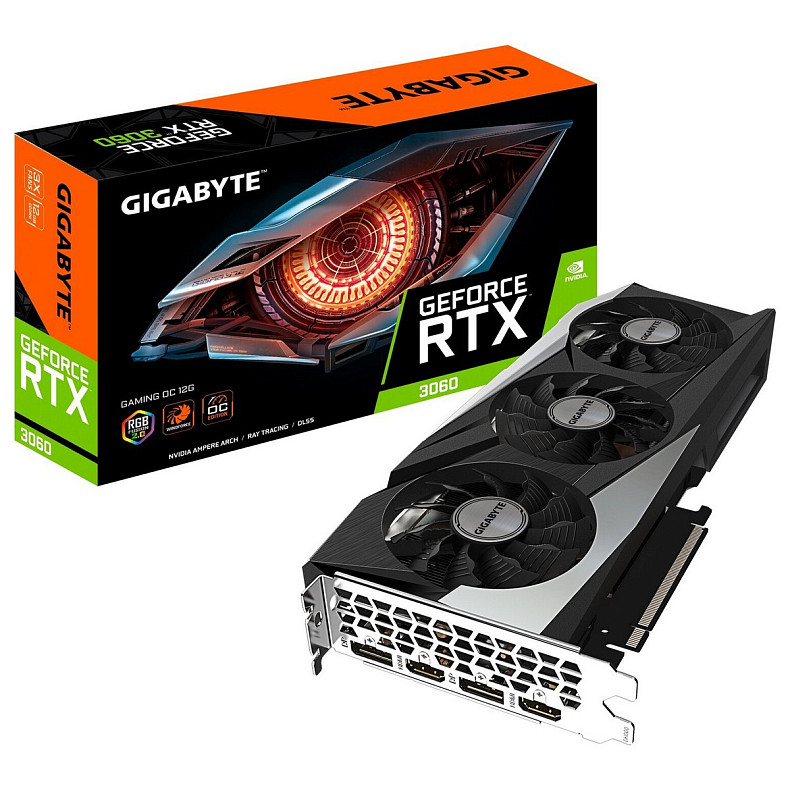 Видеокарта GIGABYTE GeForce RTX 3060 12GB GDDR6 GAMING OC (GV-N3060GAMING_OC-12GD)