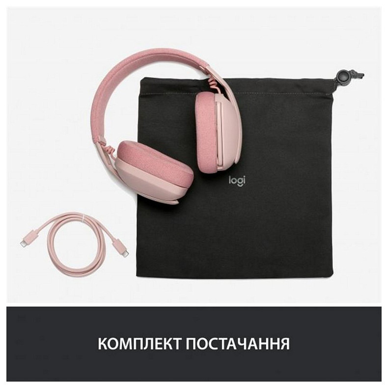 Bluetooth-гарнитура Logitech Zone Vibe 100 Wireless Rose (981-001224)