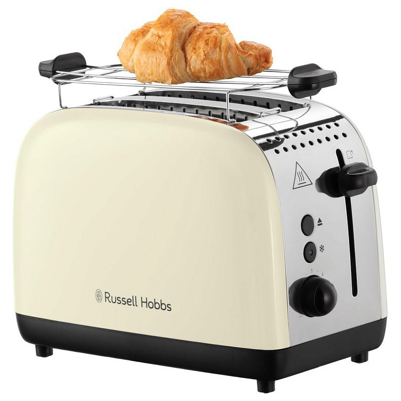 Тостер Russell Hobbs Colours Plus, 1600Вт, нержав., подогрев,разморозка, бежевый