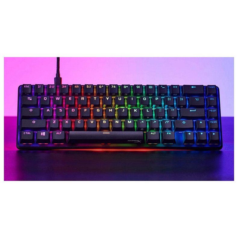 Клавіатура механічна HyperX Alloy Origins 65 67key, Red, USB-A, EN/UA, RGB, чорний
