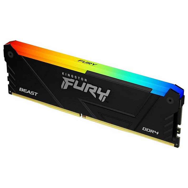 ОЗУ Kingston DDR4 32GB KIT (16GBx2) 2666 FURY Beast RGB (KF426C16BB12AK2/32)