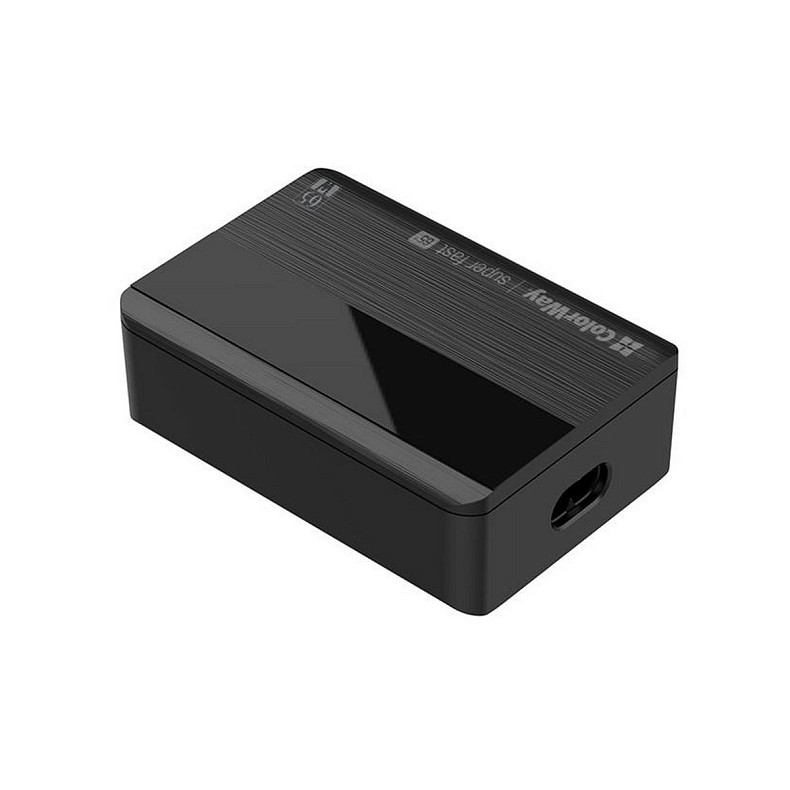 Сетевое зарядное устройство ColorWay Power Delivery (2USB-A + 2USB TYPE-C) (65W) Black (CW-CHS040PD-