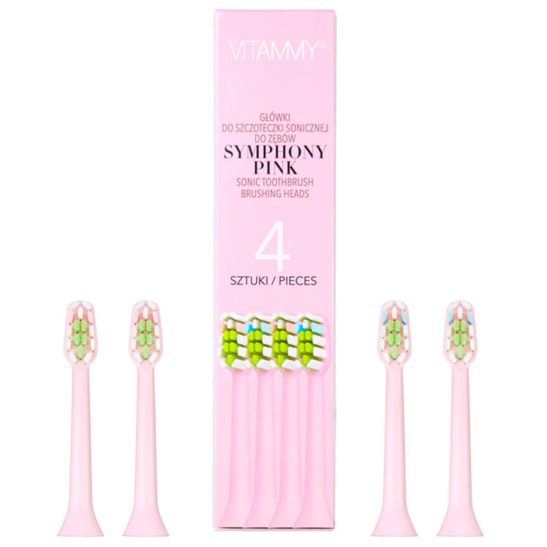 Головки для звуковой зубной щетки VITAMMY Symphony, 4 шт.