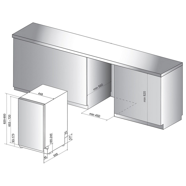 Встраиваемая посудомоечная машина Whirlpool WSIC3M27