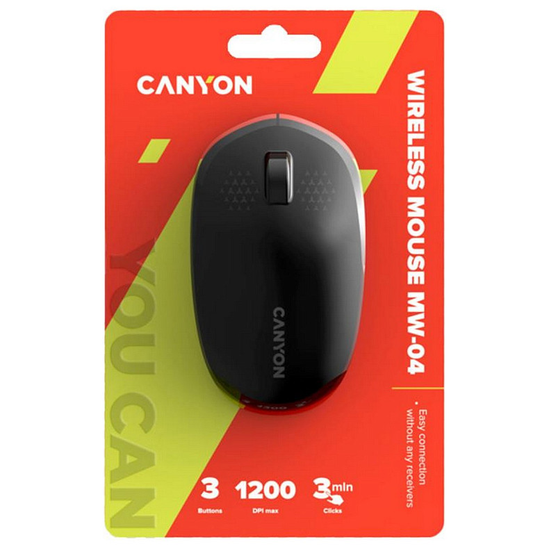 Мышь беспроводная Canyon MW-04 Bluetooth Black (CNS-CMSW04B)