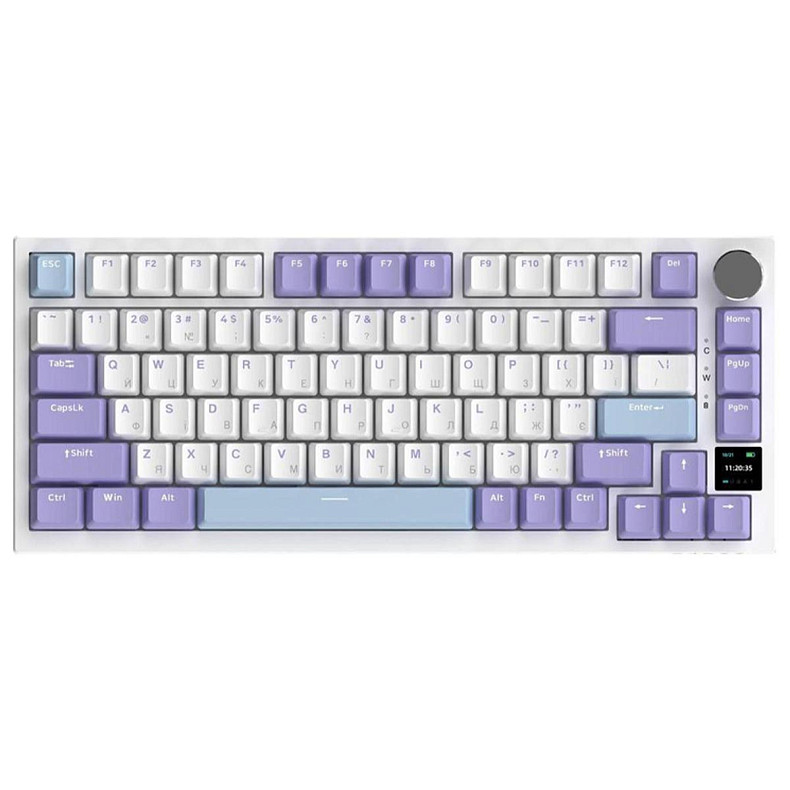 Клавіатура Ajazz AK820 PRO PRO 75% Gift Switch White RGB (AK820PRO-G-PWB)