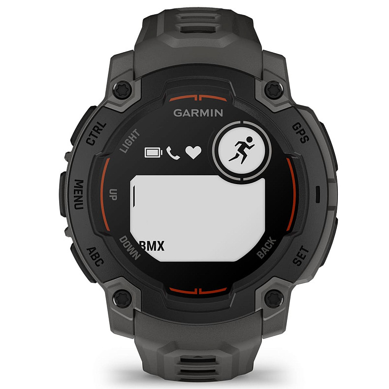 Спортивные часы GARMIN Instinct E 45mm Black with Charcoal Silicone