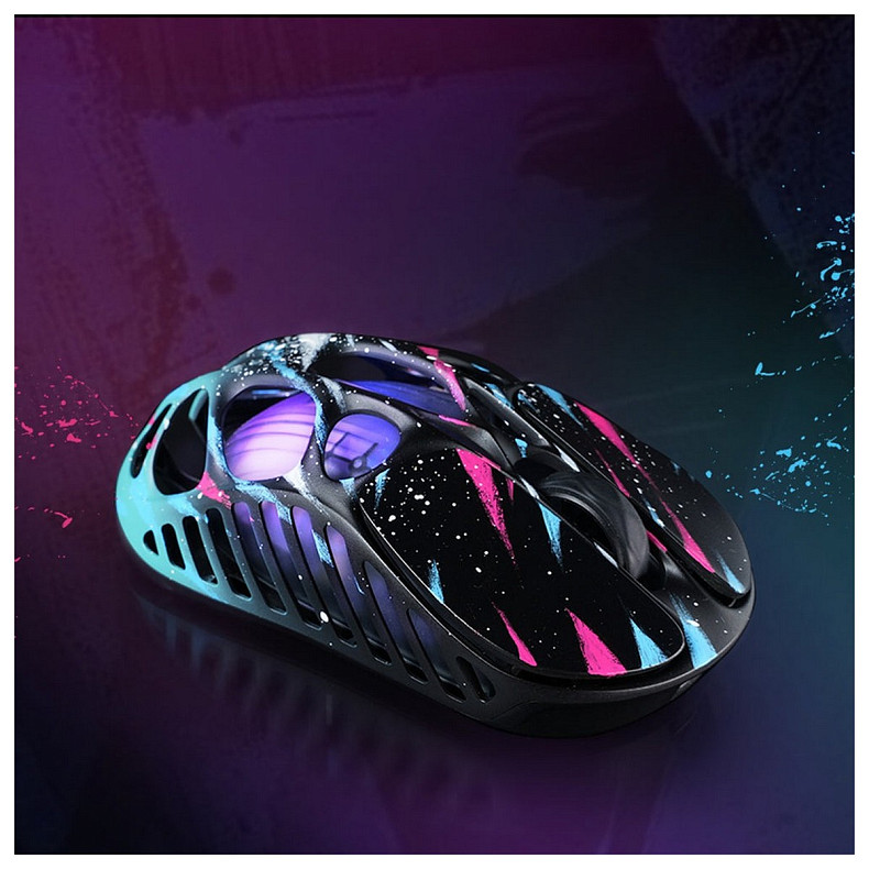 Миша GravaStar Mercury X Pro, 8K, BT/WL/USB-A, RGB, Neon Graffiti