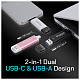 Портативний SSD Transcend 2TB USB 3.1 Gen 2 Type-A + Type-C ESD310 Чорний