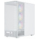 Корпус Modecom VOLCANO AQ400 ARGB MIDI SIDE LCD 6,2”, 4x120mm fans WHITE без БЖ ATX