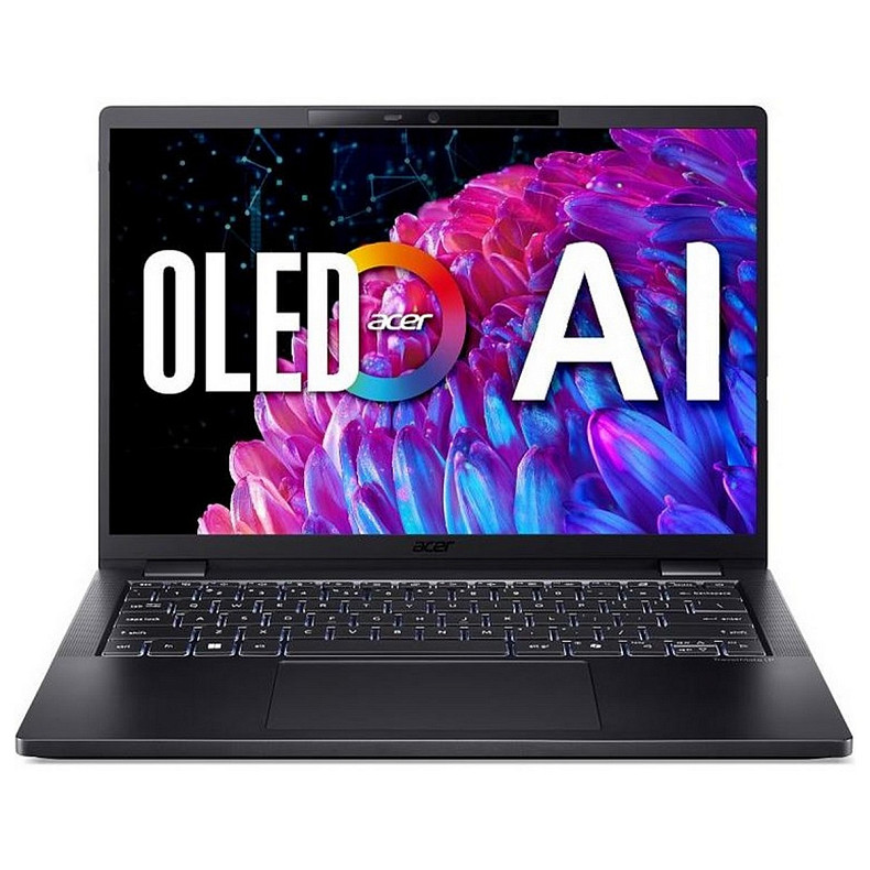 Ноутбук Acer TravelMate TMP614-73 14" 2.8K OLED, Intel U7-155H, 32GB, F1TB, UMA, Win11P, чорний