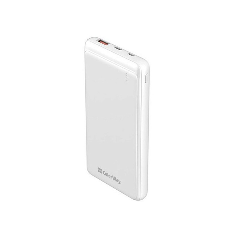 Универсальная мобильная батарея ColorWay Slim PD 10000mAh White (CW-PB100LPG3WT-PD)