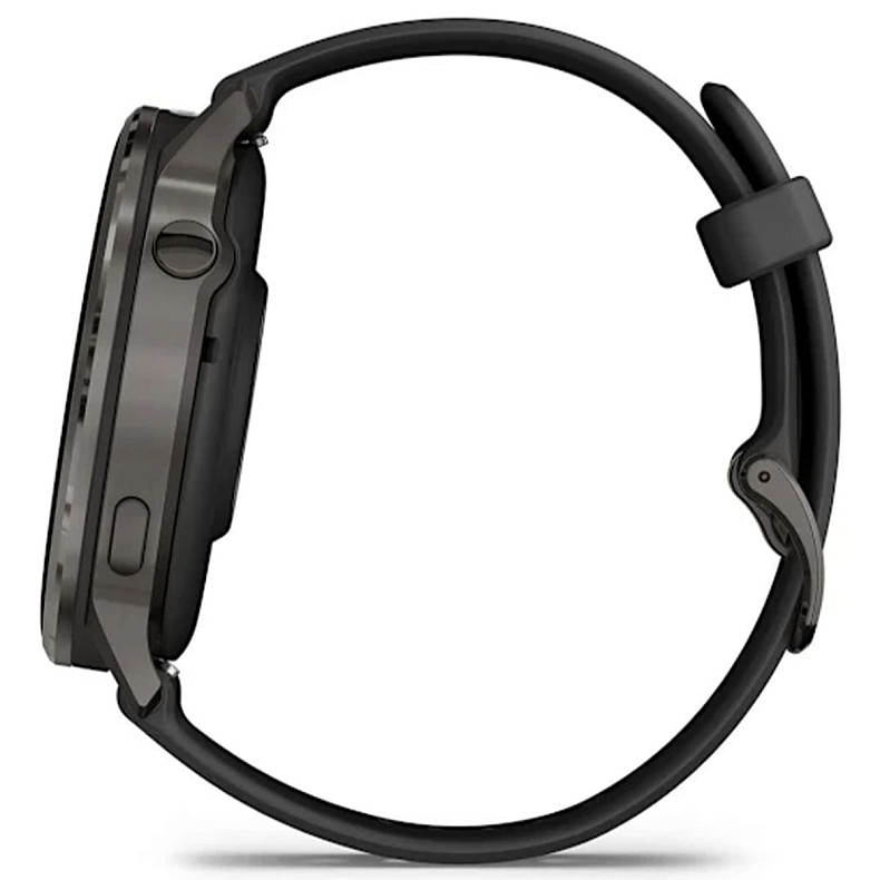 Смарт-годинник GARMIN Venu 4 45 mm Slate with Black Silicone Band (010-03014-00)