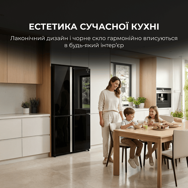 Багатодверний холодильник SHARP SJ-GP820C-BK