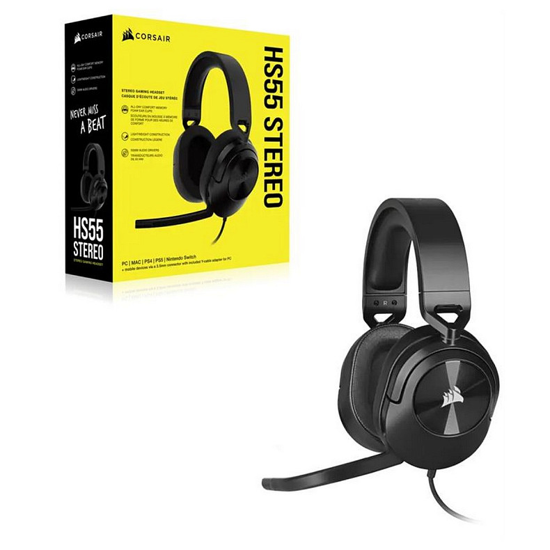 Гарнитура Corsair HS55 Stereo Headset Carbon (CA-9011260-EU)