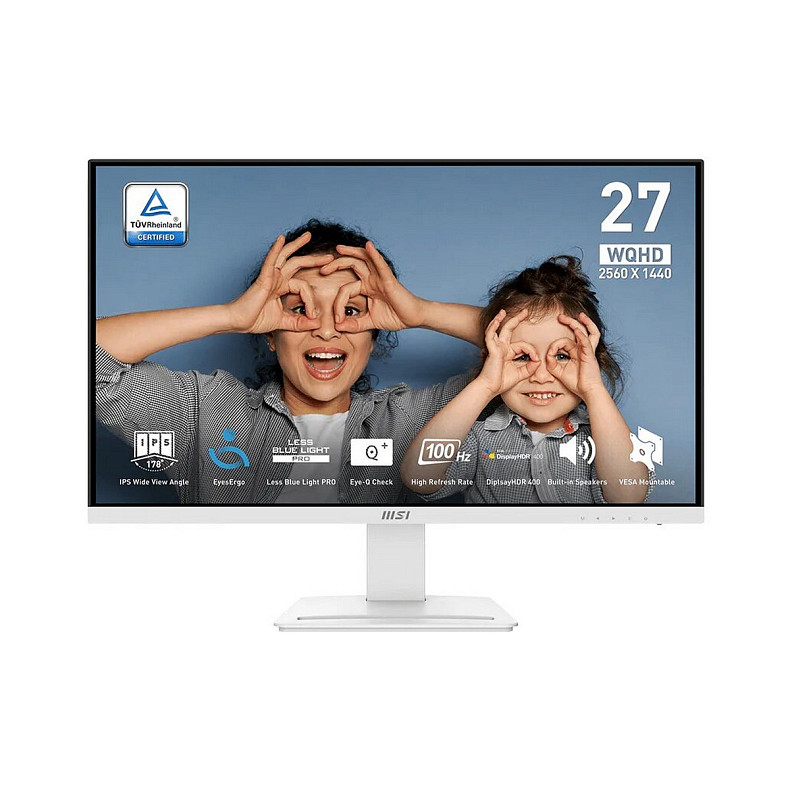 Монитор MSI 27" PRO MP273QW-E2 2xHDMI, DP, MM, IPS, 2560x1440, 100Hz, 1ms, sRGB 118%, белый