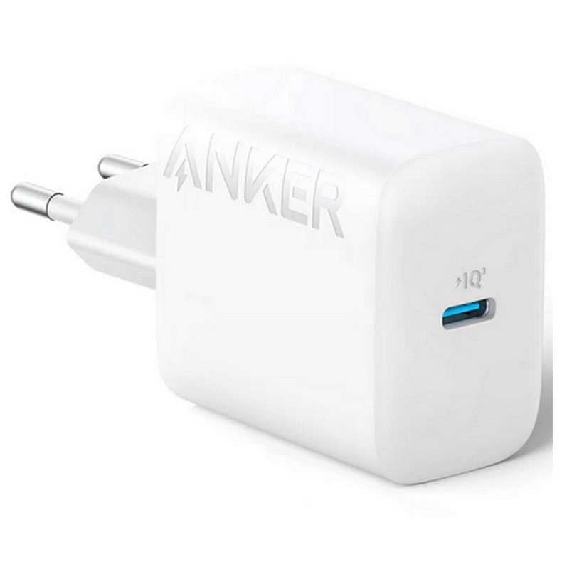 Зарядний пристрій Anker PowerPort 312 White, 20 W USB Type-C (B2347G21) + кабель USB Type-