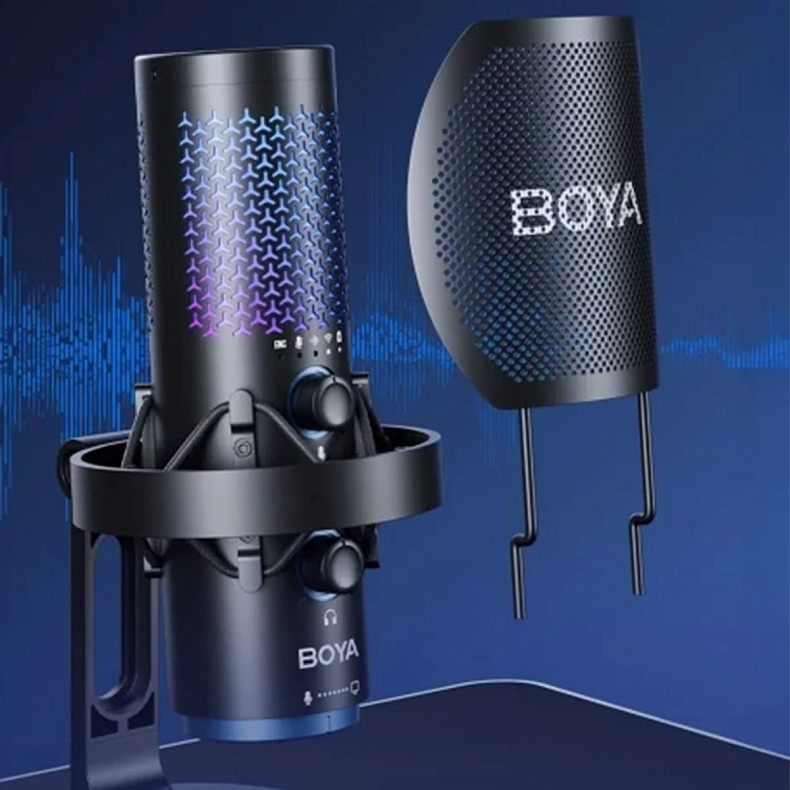 Беспроводной конденсаторный микрофон BOYA K5-02 RGB Black