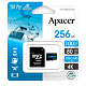 Карта памяти MicroSDXC 256GB UHS-I/U3 Class 10 Apacer (AP256GMCSX10U7-R) + SD адаптер