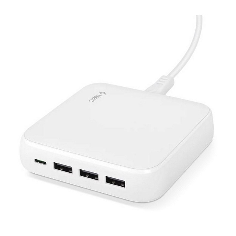 Зарядний пристрій Ttec SmartCharger Quattro GaN USB-C/USB-A 65W White (2SCG02B)