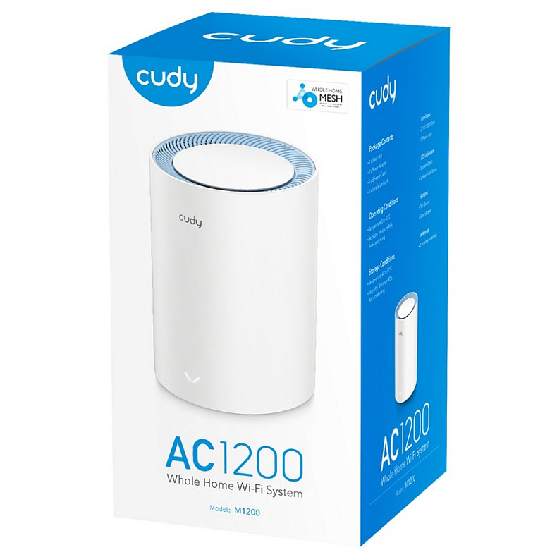WiFi Mesh система Cudy M1200(1-pack), AC1200 Wi-Fi Mesh Solution
