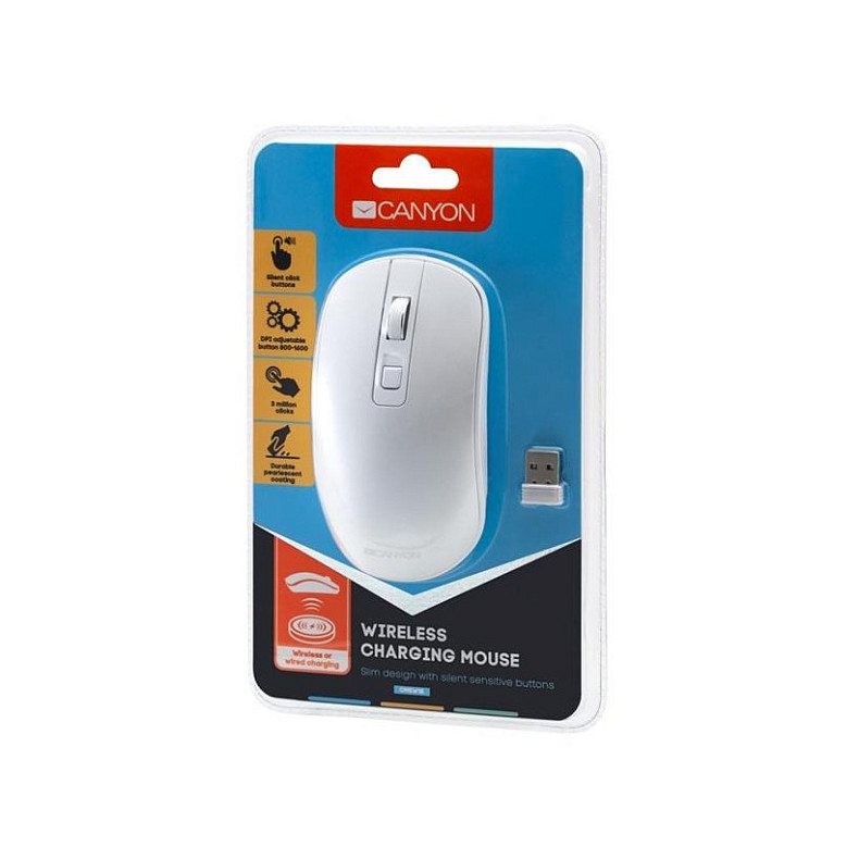 Миша бездротова Canyon CNS-CMSW18PW White USB