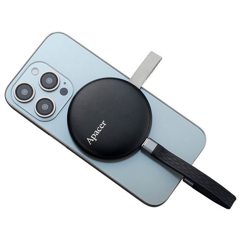 SSD диск Apacer Magnetic Portable AS725 Black 1TB USB (AP1TBAS725B-1)