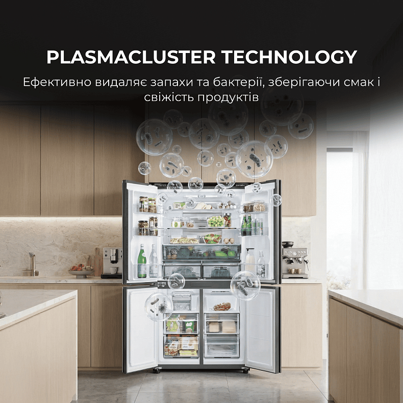 Багатодверний холодильник SHARP SJ-MP780D-BS