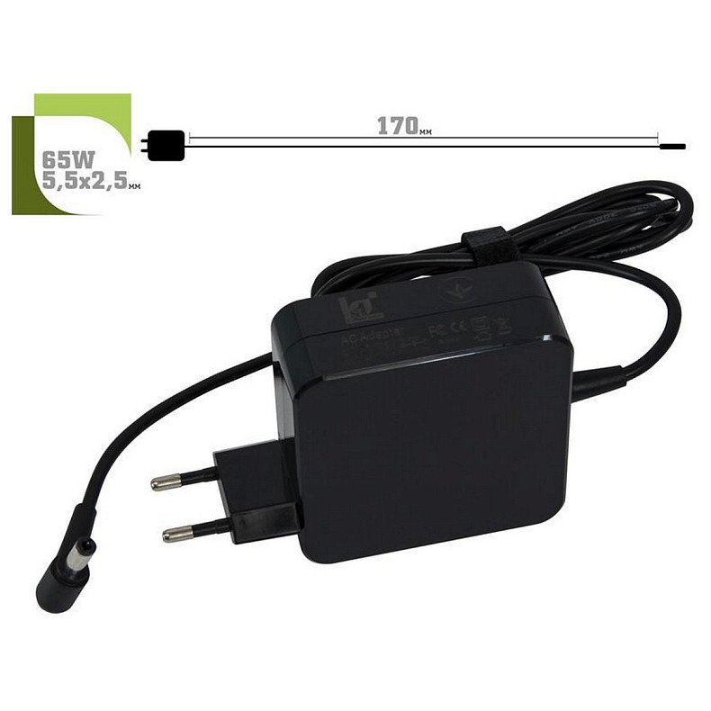 Блок живлення 1StCharger для ноутбука Acer, Asus 19V 65W 3.42A 5.5х2.5мм Wall Mount (WM1ST19V65W5525)