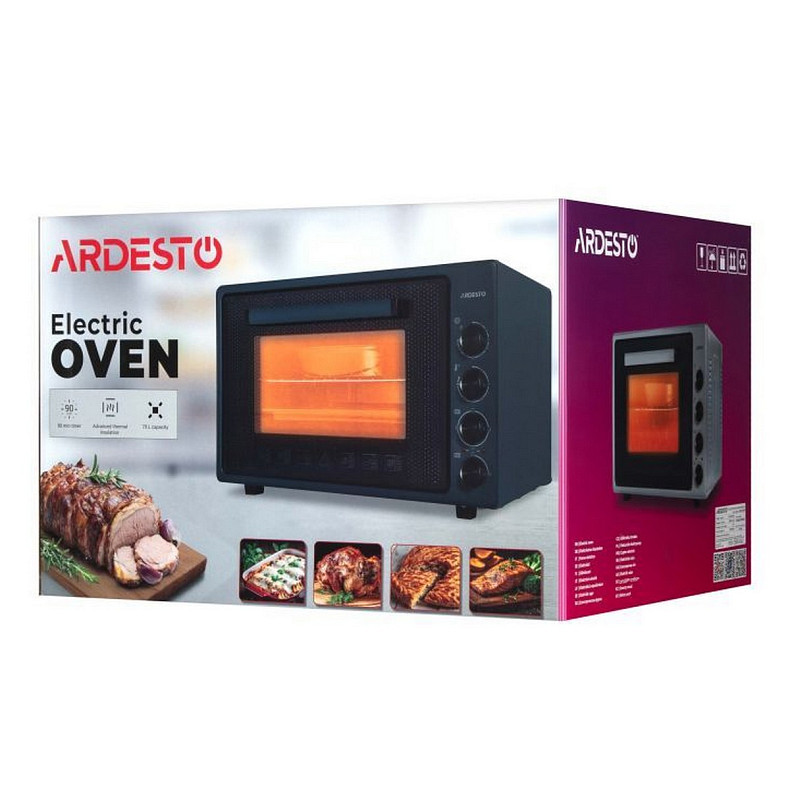 Піч електрична ARDESTO, 70л, 2000Вт, механіч., подвійне скло, сірий