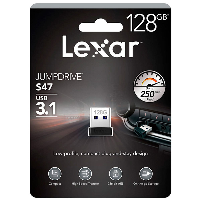 Флеш-накопичувач Lexar S47 USB3 128GB LJDS47-128ABBK