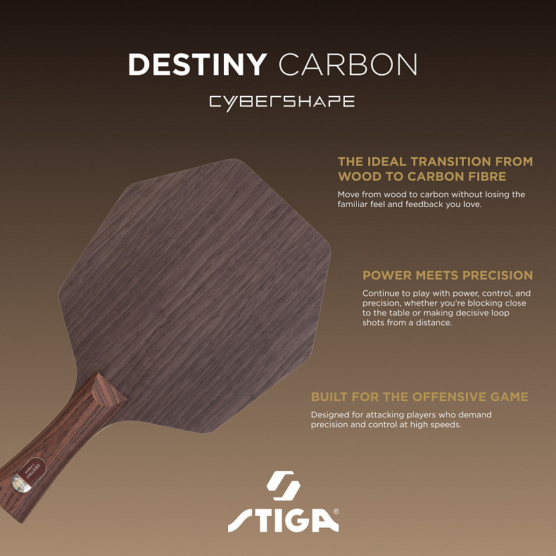 Основа для ракетки Stiga Destiny Carbon Cybershape Master (1600-2602-35)