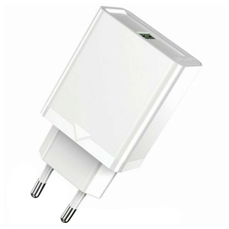 Зарядний пристрій Vention 1xUSB 18W (USB-A) QC3.0 white