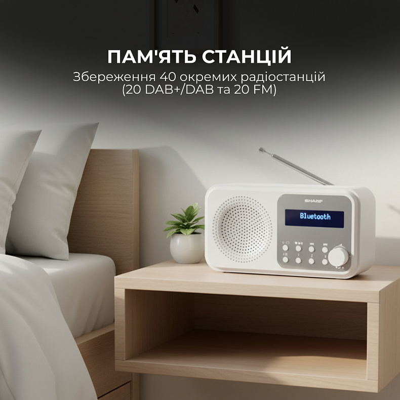 Радіоприймач Sharp DR-P420 White