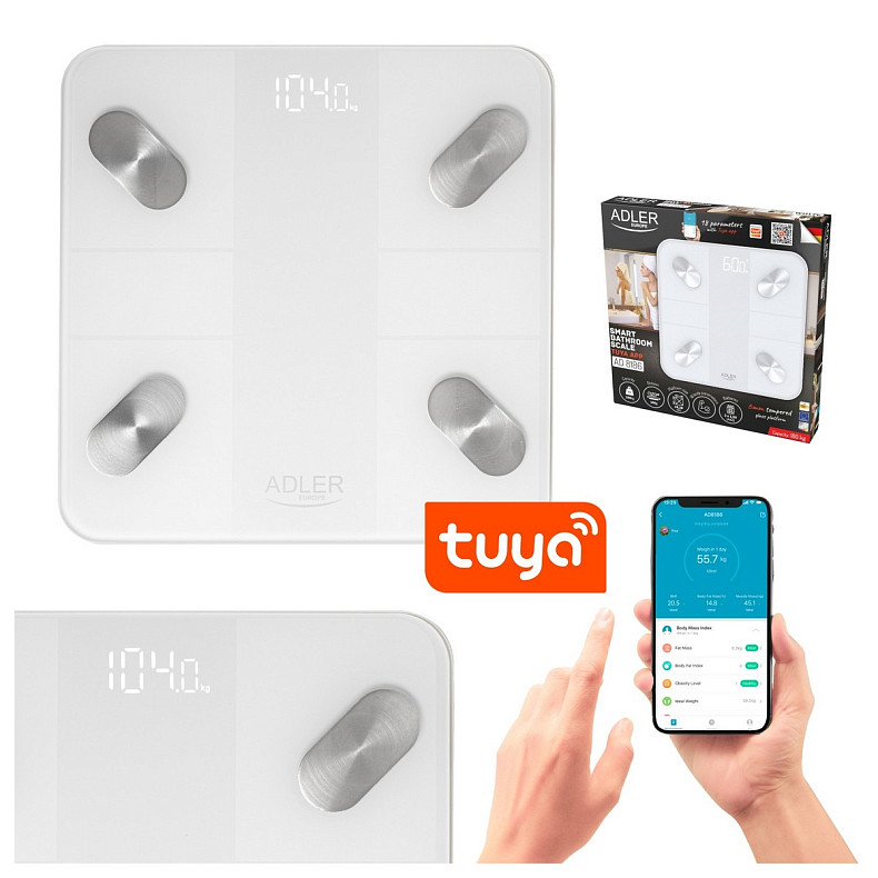 Ваги напольні Adler AD 8186 white