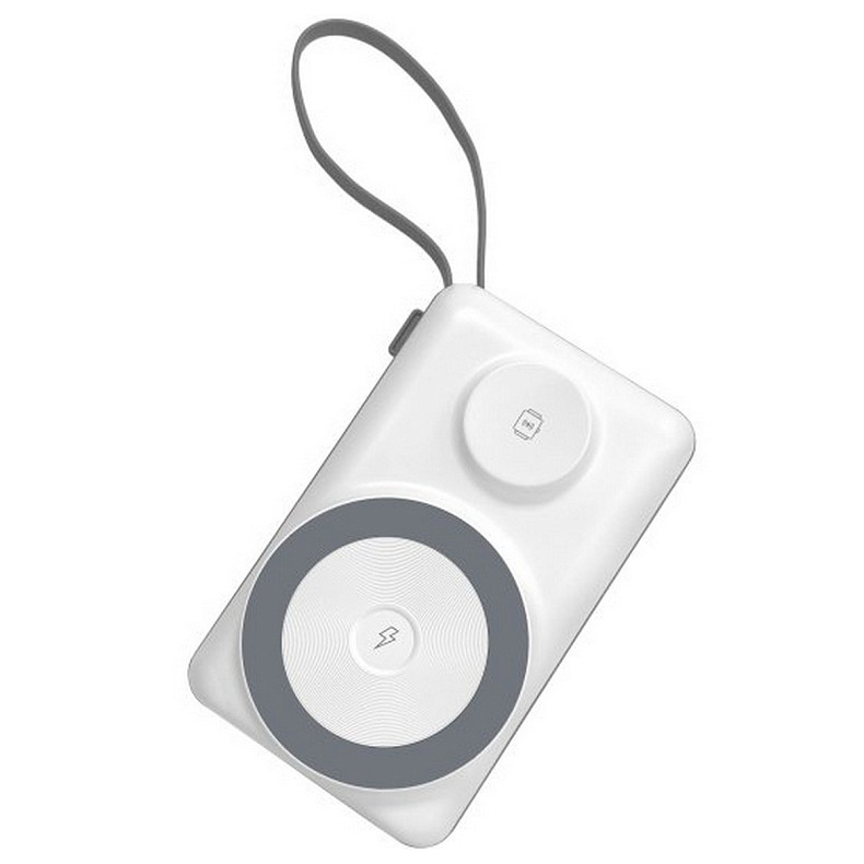 УМБ Choetech Magnetic Wireless 20000mAh 22.5W,USB-A,2xUSB-C PD,QC3.0,Apple Watch charger White