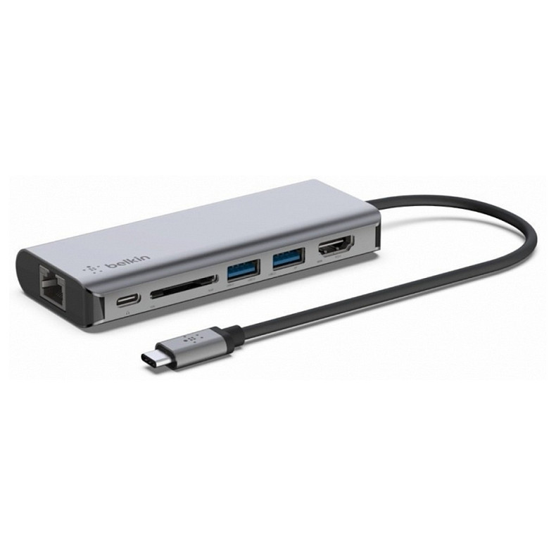 Хаб Belkin USB-C 6в1 Multiport Dock (AVC008BTSGY)