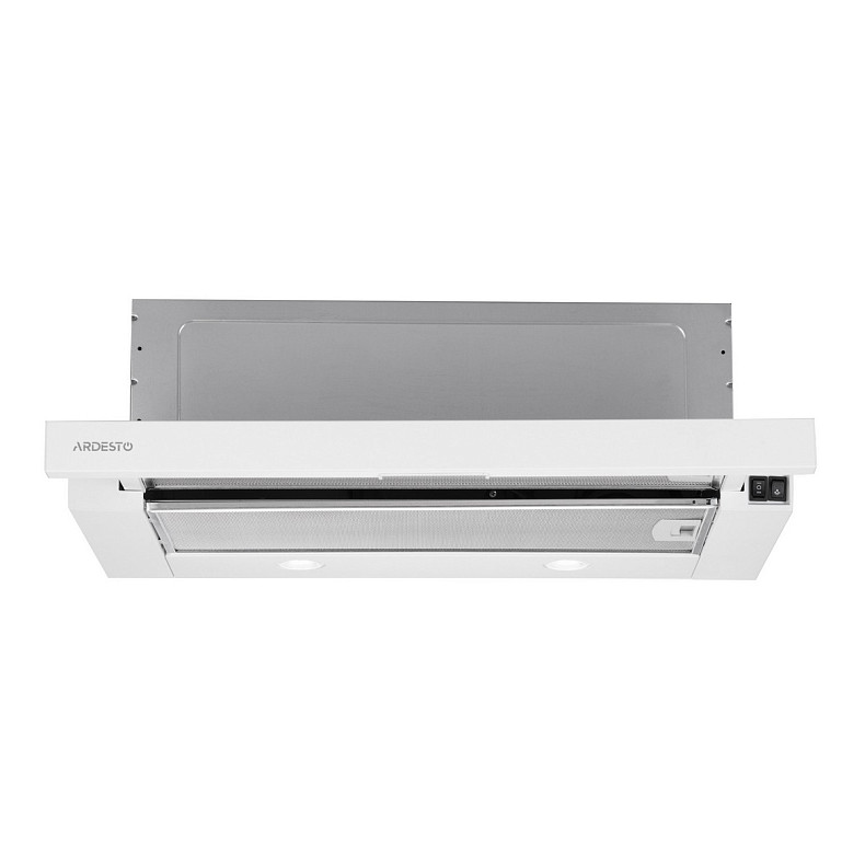 Витяжка Ardesto телескопічна, метал, 60см, 450м3ч, метал, 2х1Вт LED, кнопкове, білий