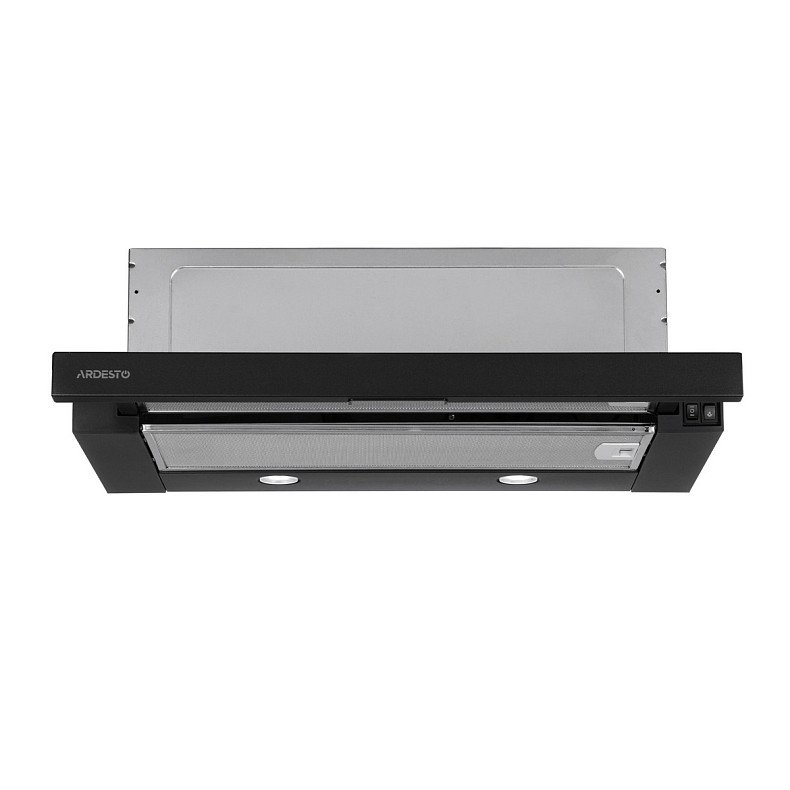 Витяжка Ardesto телескопічна, 60см, 700м3ч, метал, 2х1Вт LED, кнопкове, чорний