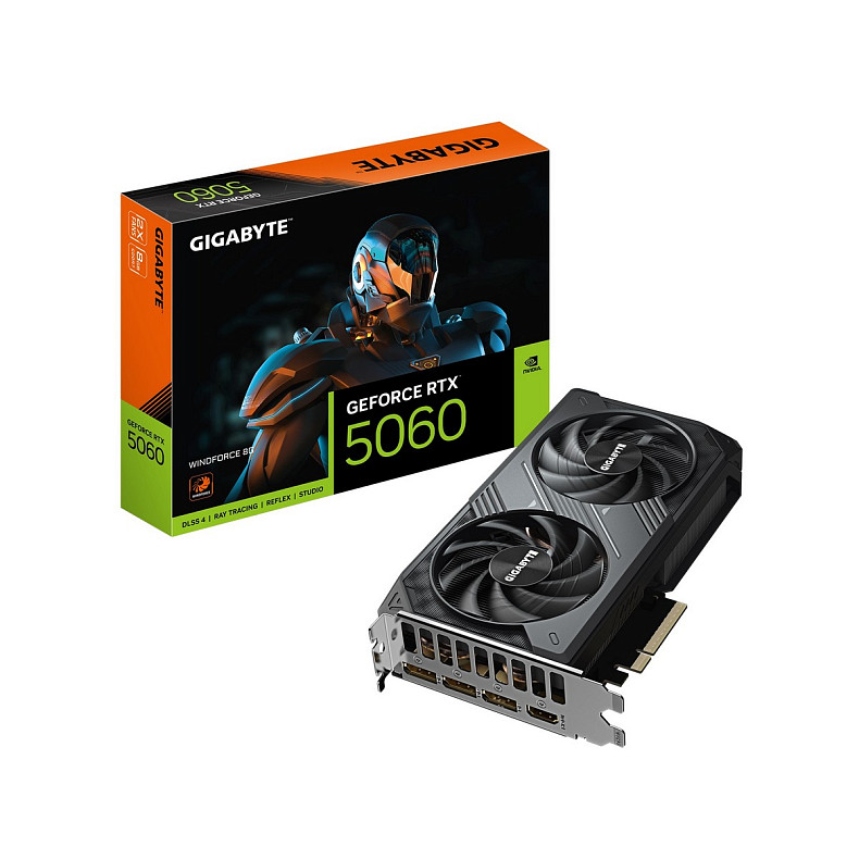 Відеокарта Gigabyte GeForce RTX 5060 Windforce 8GB GDDR7 (GV-N5060WF2-8GD)